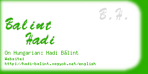 balint hadi business card